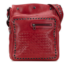 Pre-Loved Bottega Veneta Nappa Intrecciato Grommet Crossbody